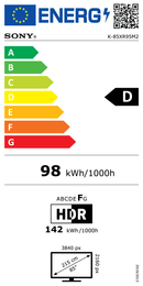 טלוויזיה SONY | BRAVIA 9M2 TRUE RGB | מעבד XR ‏| LCD | ‏4K Ultra HD | HDR