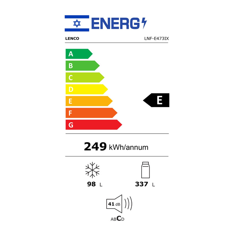 מקרר עם מקפיא עליון 435 ליטר NF LNF473