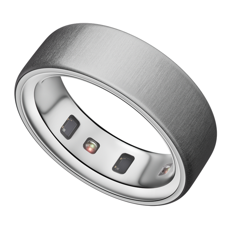 טבעת OURA RING 4 - צבע כסף מוברש - Brushed Silver