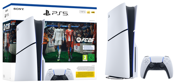 PlayStation®5 - קונסולה בלו-ריי + קוד למשחק  EA FC 26 - משלוח חינם