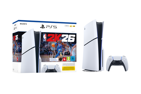 PlayStation®5 - קונסולה בלו-ריי + קוד למשחק  ™NBA 2K26 Bundle - משלוח חינם