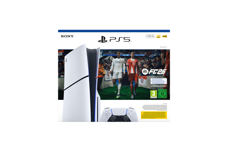 PlayStation®5 - קונסולה בלו-ריי + קוד למשחק  EA FC 26 - משלוח חינם