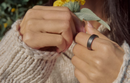 טבעת חכמה OURA RING 5 - צבע שחור מוברש - Stealth