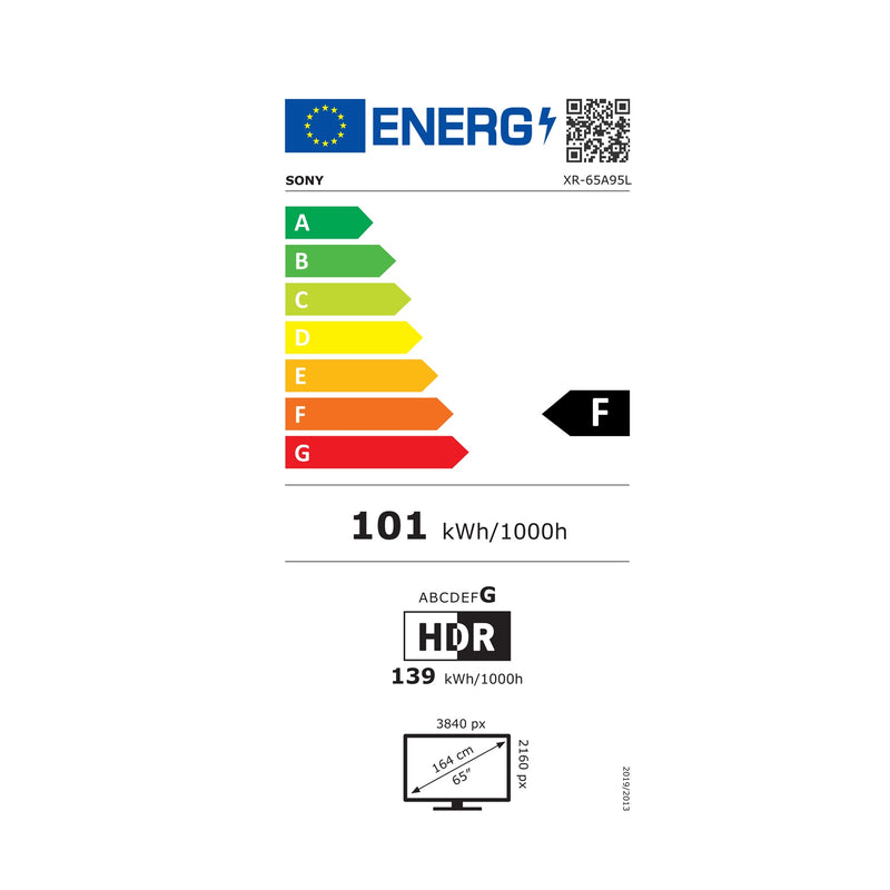 טלוויזיה סוני 65 אינץ A95L תו אנרגיה
