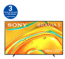 טלוויזיה SONY XR55 | BRAVIA 5 | מעבד XR ‏| MINI LED | ‏4K Ultra HD | HDR | Google TV