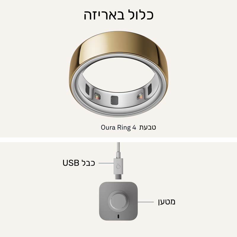 טבעת OURA RING 4 - צבע זהב - Gold