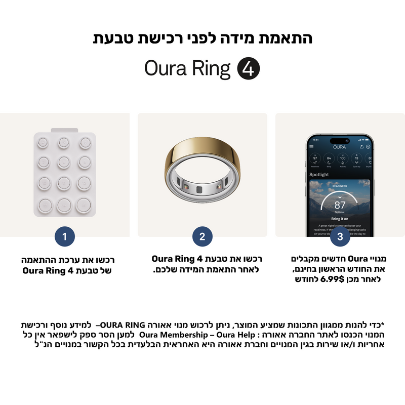 טבעת OURA RING 4 - צבע זהב - Gold