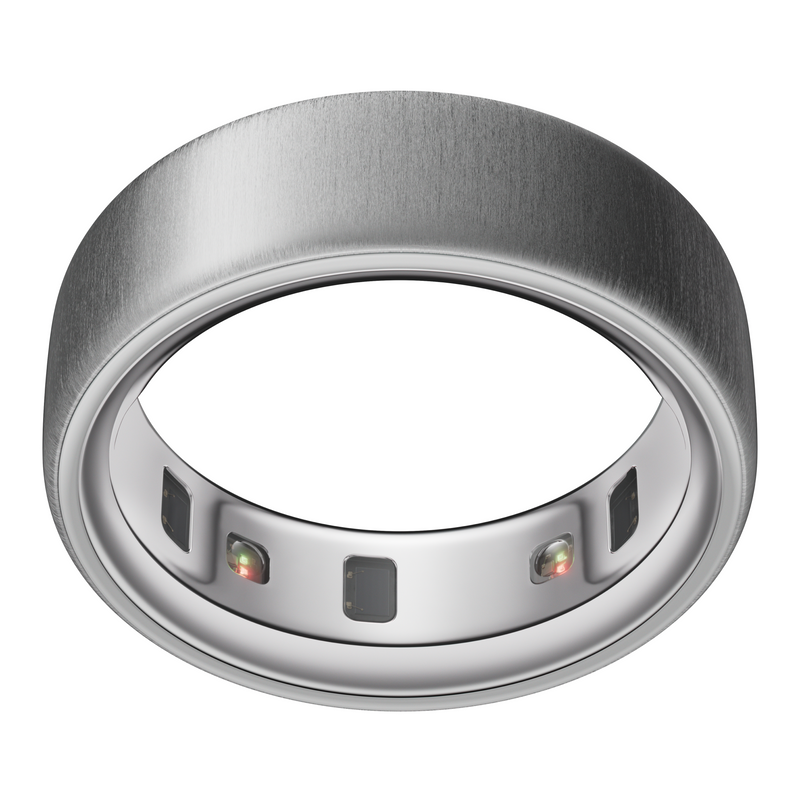 טבעת OURA RING 4 - צבע כסף מוברש - Brushed Silver
