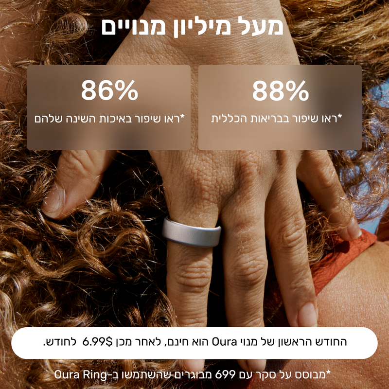 טבעת OURA RING 4 - צבע כסף מוברש - Brushed Silver