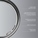 טבעת חכמה OURA RING 5 - צבע כסף מוברש - Brushed Silver