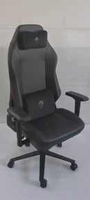 כיסא עבודה וגיימינג יוקרתי דמוי עור דגם ALPINE צבע שחור - משלוח חינם