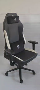 כיסא עבודה וגיימינג יוקרתי דמוי עור דגם ALPINE צבע שחור ולבן - במחיר מיוחד