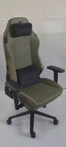 כיסא עבודה וגיימינג יוקרתי דמוי עור דגם ALPINE ירוק צבאי - משלוח חינם