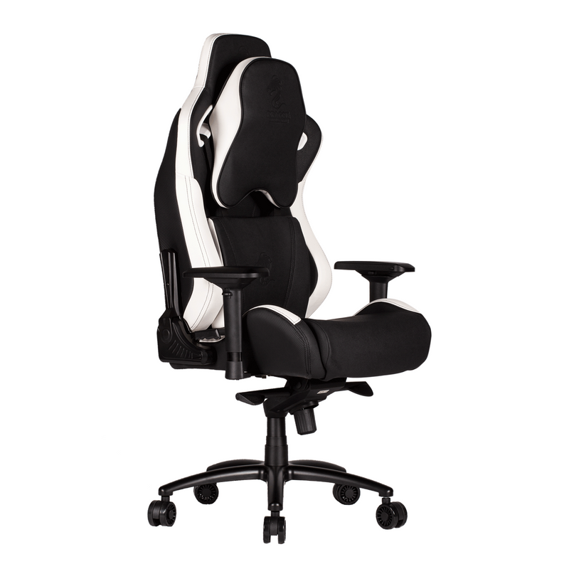 כיסא גיימינג DRAGON GT DLX שחור לבן צד
