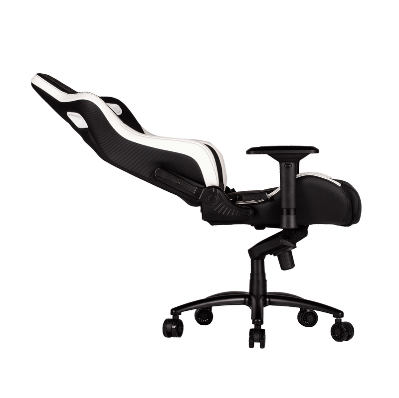 כיסא גיימינג DRAGON GT DLX שחור לבן מצב שכיבה