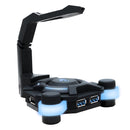 מפצל USB עם מנהל כבל לעכבר כחול