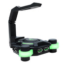 מפצל USB עם מנהל כבל לעכבר ירוק