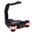 מפצל USB עם מנהל כבל לעכבר אדום