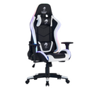 DRAGON SPACE כיסא גיימינג עם עם תאורת RGB לבן צד