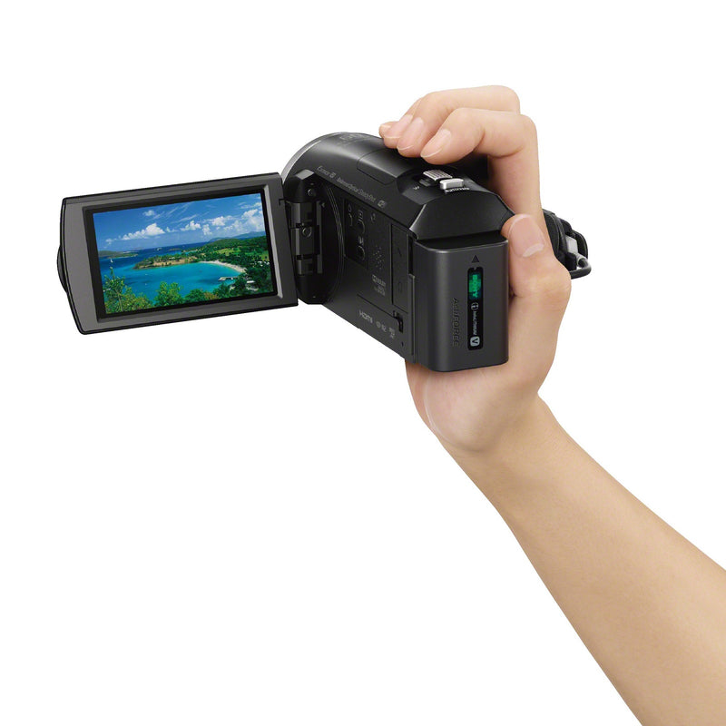 מצלמת וידאו FULL-HD HDR-CX625B צד אחורי מסך פתוח